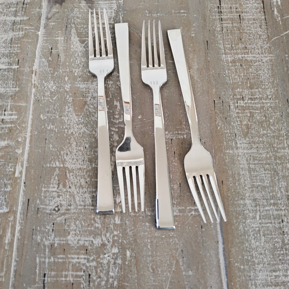 Dansk Meridian Dinner Fork Set of 4 Stainless Steel 18/10 Flatware MCM Modern